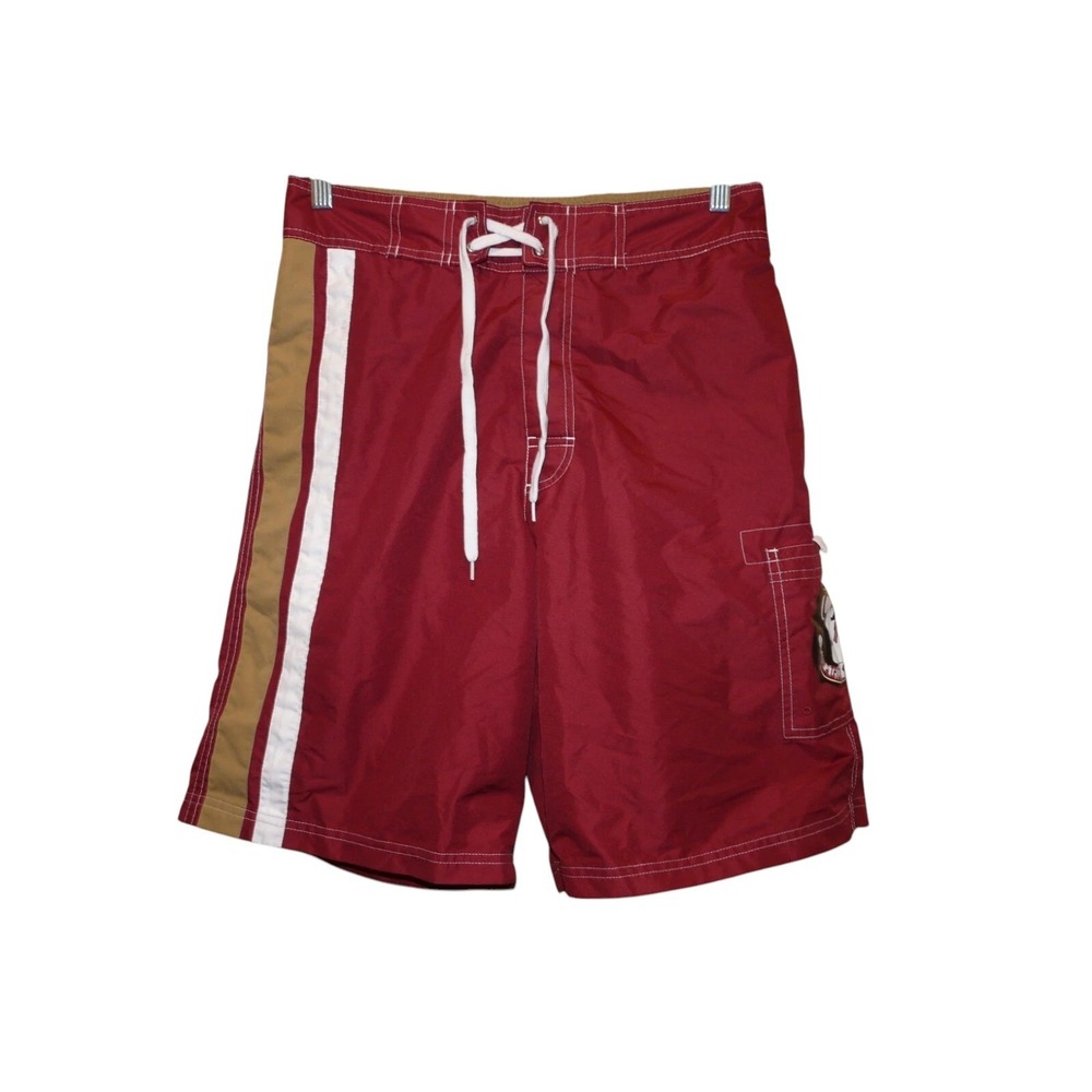 G-III Sports Board Shorts Mens Medium Red FSU Florida State Seminoles Y2K Swim